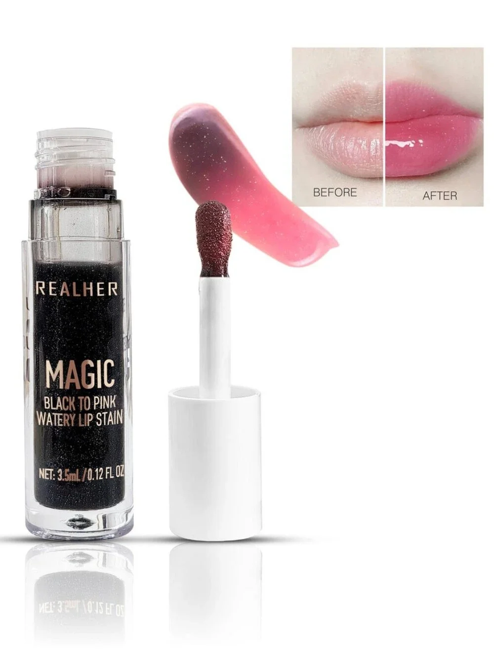RealHer Magic Black to Pink Watery Lip Stain